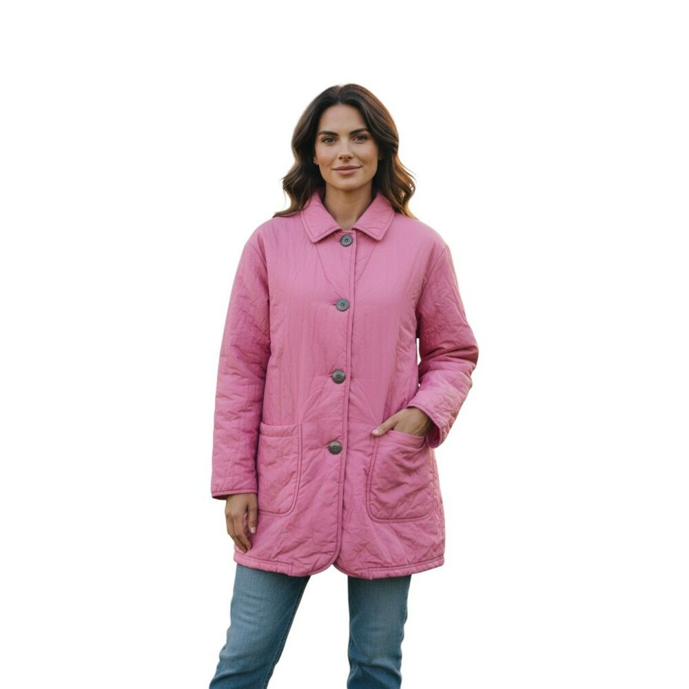 kiko Jacket Women’s Size S Pink with Pockets Vintage 100% silk New # 28